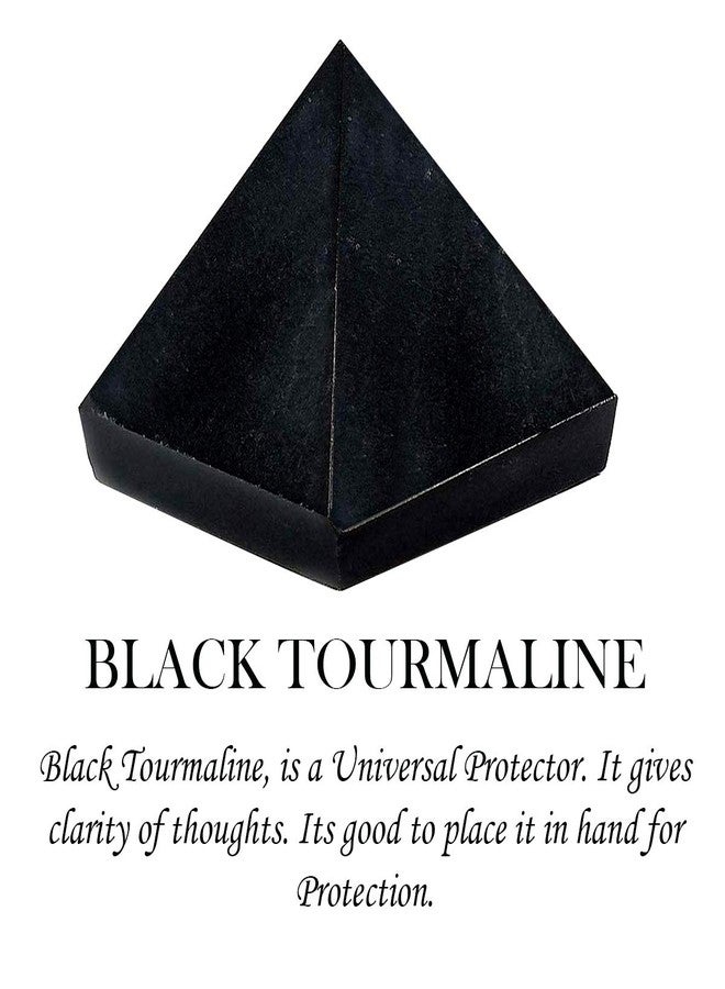 Crystu Natural Black Tourmaline Pyramid for Reiki Healing and Crystal Healing Stone Pyramid Size 10-15 mm (Color : Black) Pack of 1 pc - Image 2